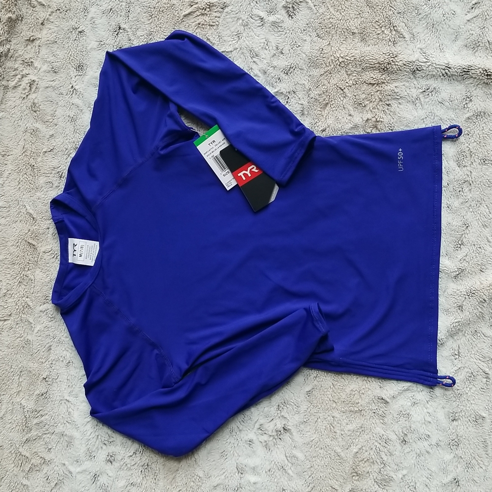 TYR Girls UPF 50 Swim Sun Protection Rashguard - Picture 3 of 3